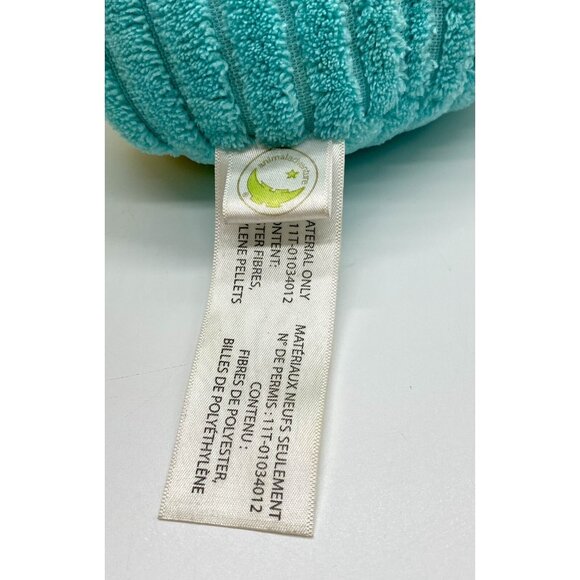 2014 Animal Adventure Corduroy Turquoise Blue Flat Owl Floral Plush Stuffed - Picture 4 of 5